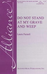 Do Not Stand at My Grave and Weep SATB choral sheet music cover